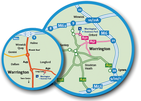 Warrington Business Park - Map